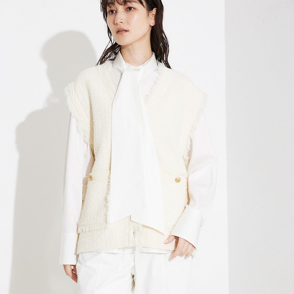 カリテ（qualite）/ツィードニットジレ