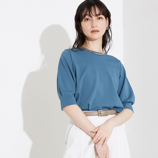 カリテ（qualite）/レーヨンストレッチボートネックニット【予約】の通販は 19,800円