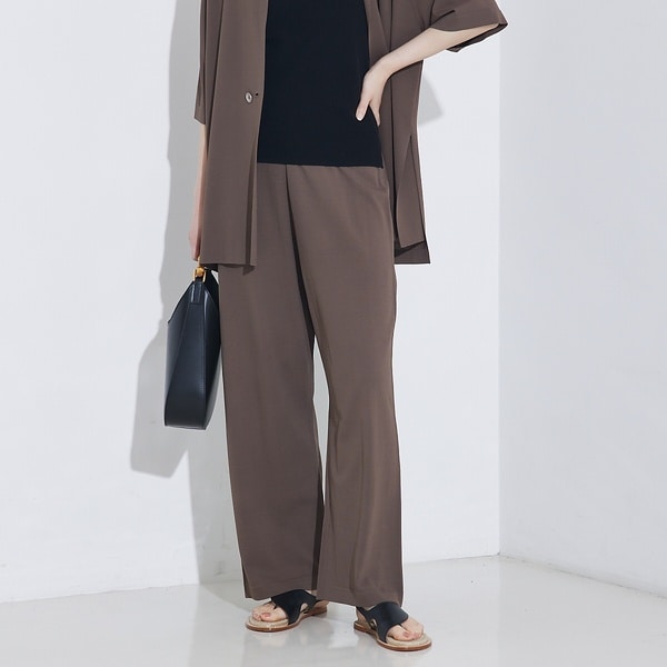 カリテ（qualite）/【セットアップ対応】接触冷感/レーヨンストレッチニットパンツ