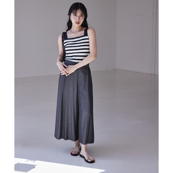 カリテ（qualite）/【セットアップ相応う】当たること冷感/レーヨンストレッチニットノースリーブ