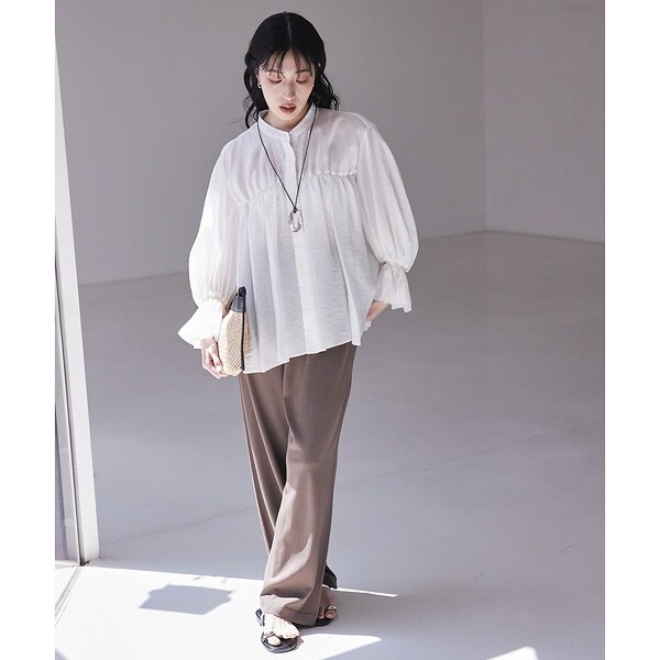 カリテ（qualite）/シャーリングパフスリーブシャツ カリテ（qualite）/シャーリングパフスリーブシャツの通販はau PAY