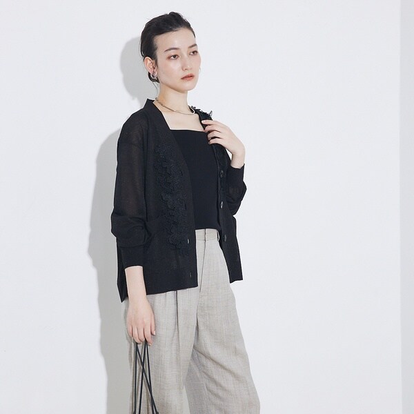 カリテ（qualite）/boussole×qualite　フラワーエンブロカーディガン_18
