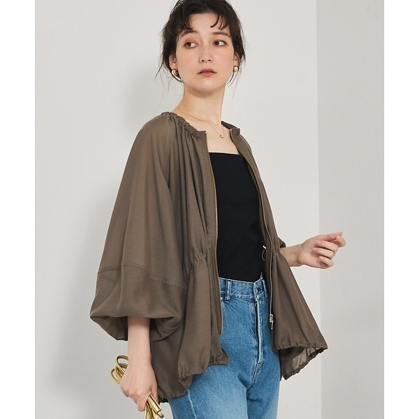 カリテ（qualite）/ラウンドスリーブギャザーブルゾン