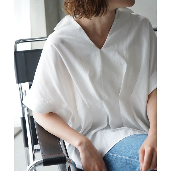 カリテ（qualite）/ウエストタックスキッパー半袖シャツ