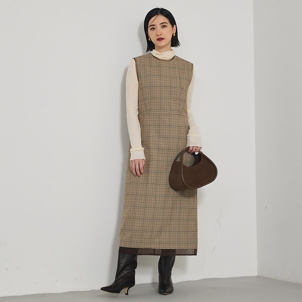 カリテ（qualite）/TWツイルチェックワンピース