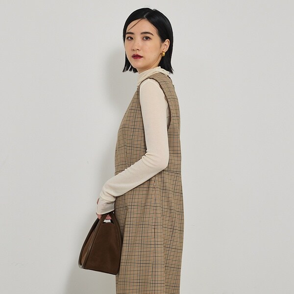 カリテ（qualite）/TWツイルチェックワンピース