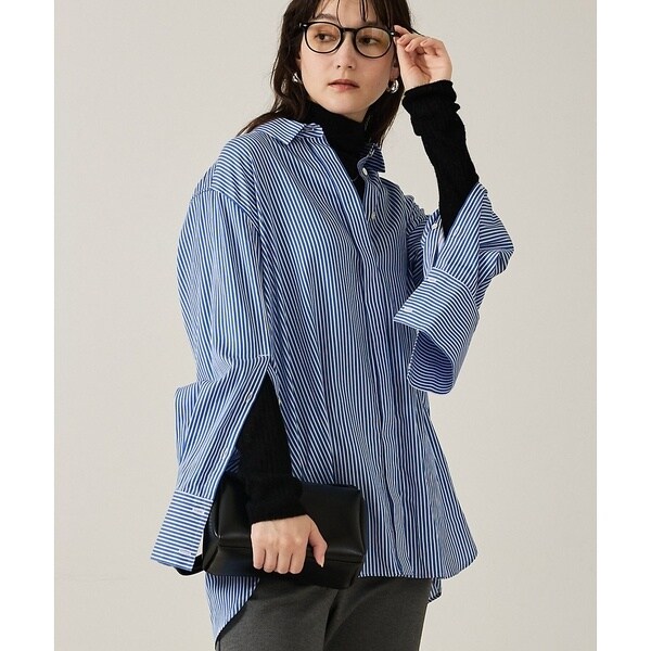 カリテ（qualite）/袖スリットレギュラーシャツ