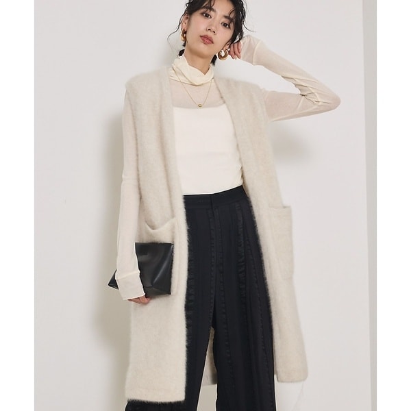 カリテ（qualite）/【大人気ジレが今季verに！】フォックスカシミアロングジレ