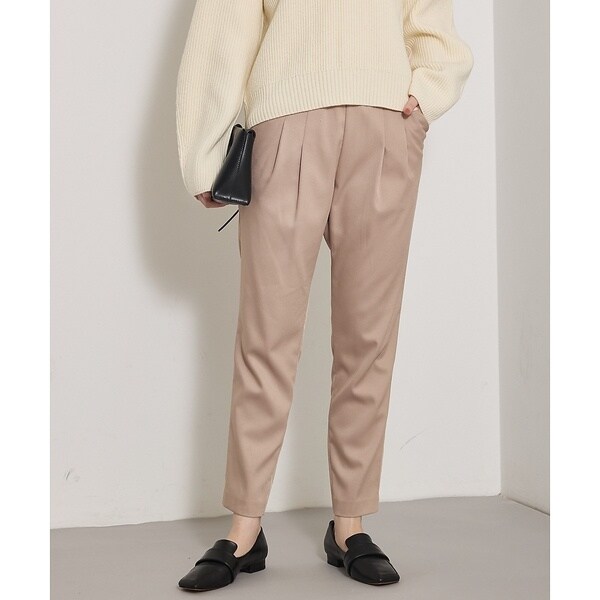 カリテ（qualite）/【2WAYタックパンツシリーズ新素材！】ウォームサテンタックパンツ
