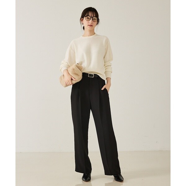 カリテ（qualite）/【スウェット気分で着られる】スパンコールニットの