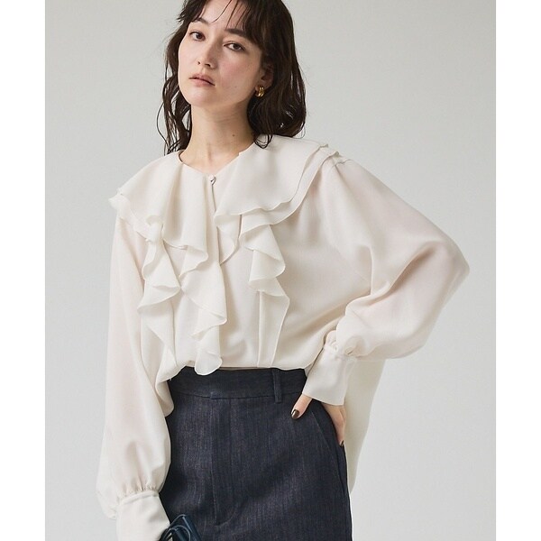 カリテ（qualite）/ダブルラッフルブラウス