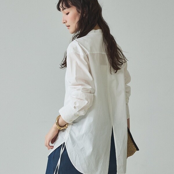 カリテ（qualite）/【シルエット調整可能】ウエストドロストシャツ