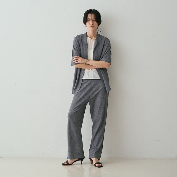 カリテ（qualite）/【接触冷感・セットアップ対応】レーヨンストレッチニットジャケット【予約】_7