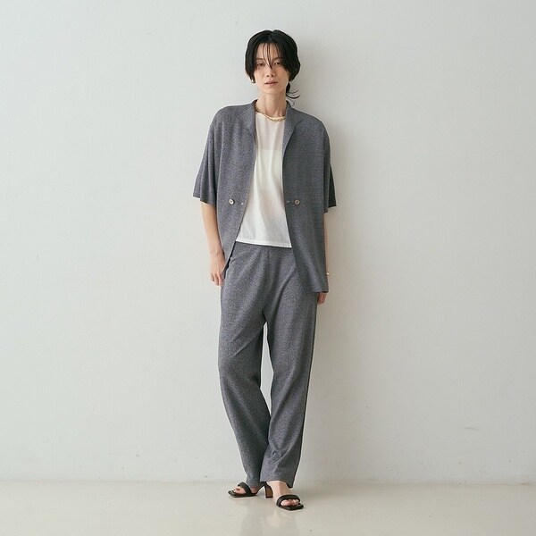 カリテ（qualite）/【接触冷感・セットアップ対応】レーヨンストレッチニットジャケット【予約】_8