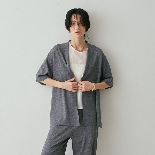 カリテ（qualite）/【接触冷感・セットアップ対応】レーヨンストレッチニットジャケット【予約】_11