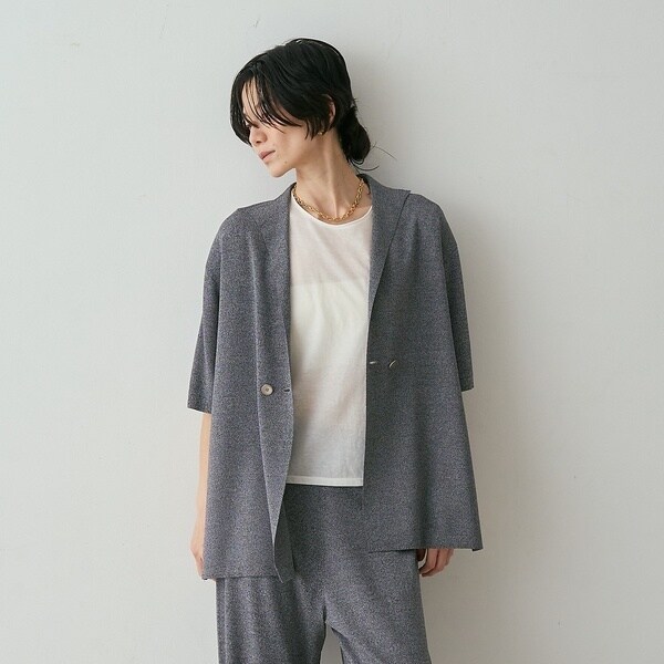 カリテ（qualite）/【接触冷感・セットアップ対応】レーヨンストレッチニットジャケット【予約】_14