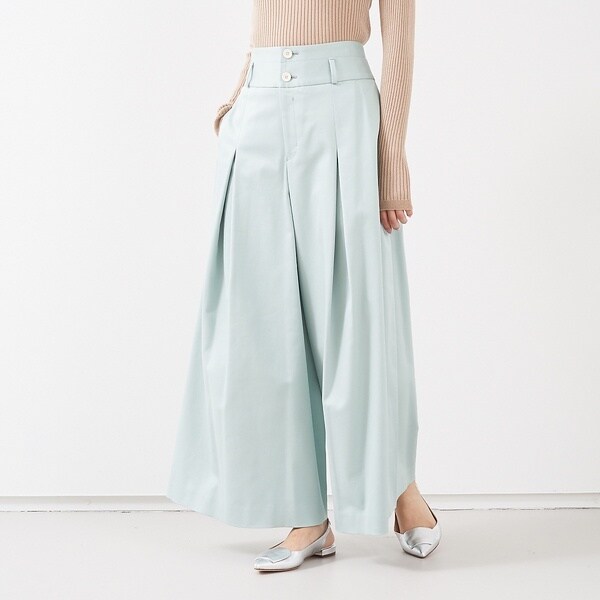 カリテ（qualite）/ハイウエストコットンワイドパンツの通販は