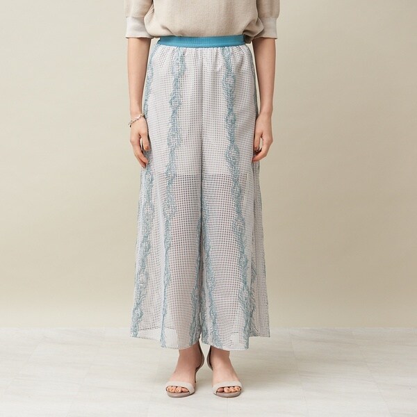 カリテ（qualite）/スクエアレースエンブロパンツ