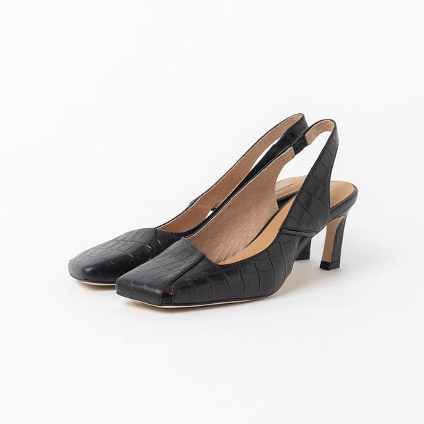 オゥ バニスター（Au BANNISTER）/スクエアトゥ スリングバックパンプス