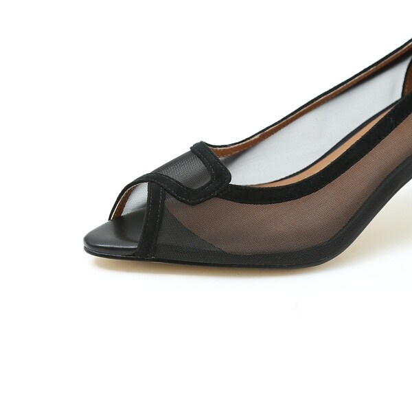 オゥ バニスター（Au BANNISTER）/オープントゥチュールパンプスの通販