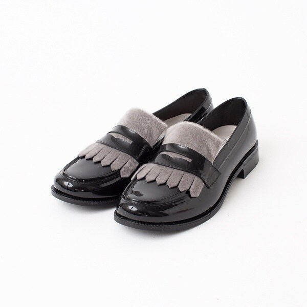 オゥ バニスター（Au BANNISTER）/●TEMPERATE 雨兼用ファーフリンジローファーの通販は