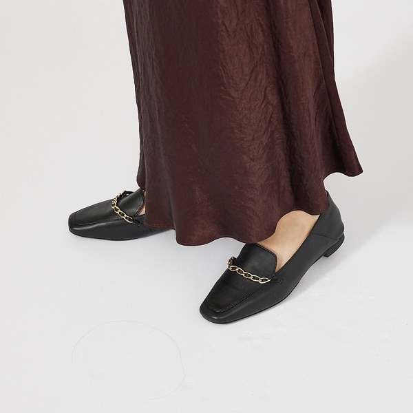 オゥ バニスター（Au BANNISTER）/バブーシュビットモカスクエアトゥ ローファー