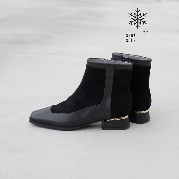 オゥ バニスター（Au BANNISTER）/【スノーソール】メタルヒールショートブーツ