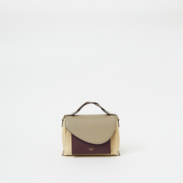 ロウェル シングス（LOWELL Things）/Reles/レザー×異素材 ツイストショルダー２WAY SUMMER BAG 12,925円