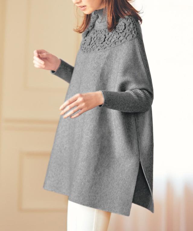 ラナン（Ranan）/かぎ針編デザインニットチュニック