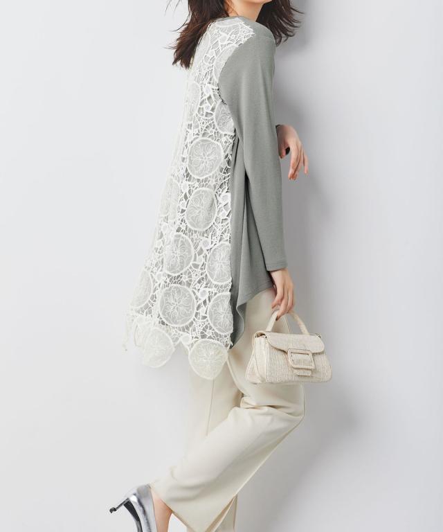 ラナン（Ranan）/バックレース使いニットソーチュニック