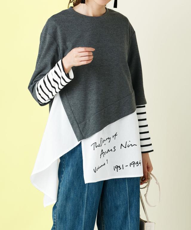 ラナン（Ranan）/シャツレイヤード風アシメチュニックの通販は