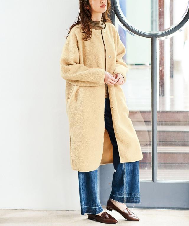 ラナン（Ranan）/ノーカラーボアコート