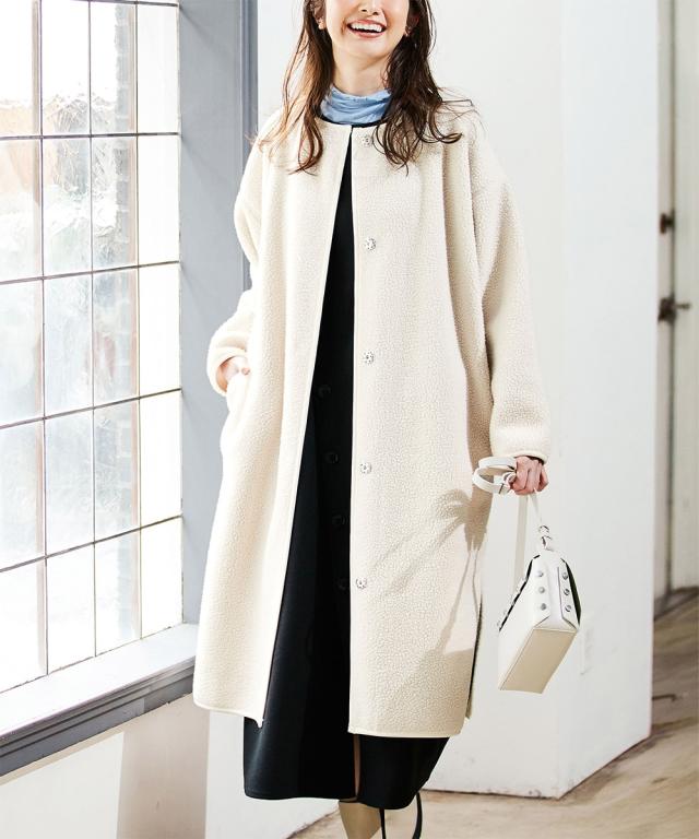 ラナン（Ranan）/ノーカラーボアコート