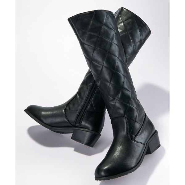 ラナン（Ranan）/キルティングデザインロングブーツ