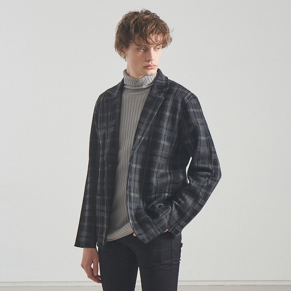 5351プール・オム（5351POUR LES HOMMES）/14G チェック ニットジャケット