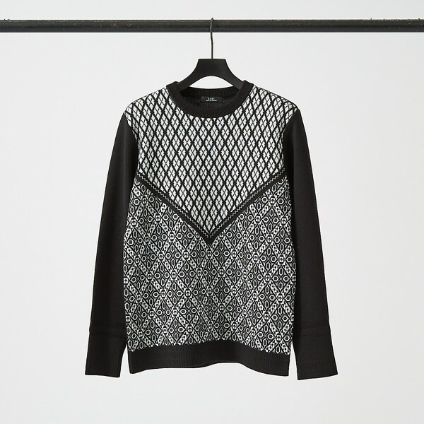 5351プール・オム（5351POUR LES HOMMES）/変形千鳥ジオメトリックニット 5351プール・オム（5351POUR LES HOMMES）/変形千鳥ジオメトリック