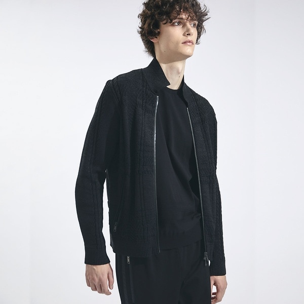 5351プール・オム（5351POUR LES HOMMES）/コットンペーパーニットブルゾン