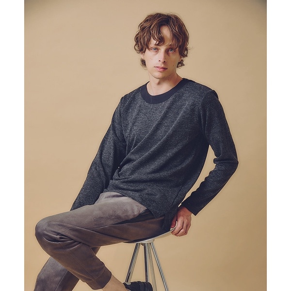 5351プール・オム（5351POUR LES HOMMES）/サイドネック 長袖プルオ−バー