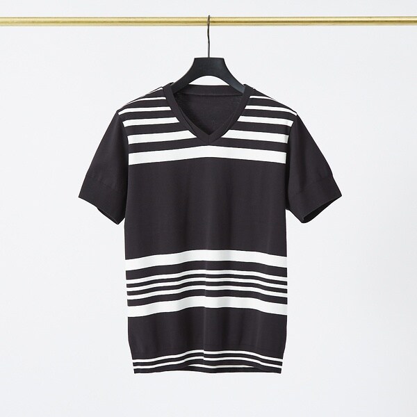 5351プール・オム（5351POUR LES HOMMES）/【定番人気】セーターマシーン Vネック ニットTシャツ_2