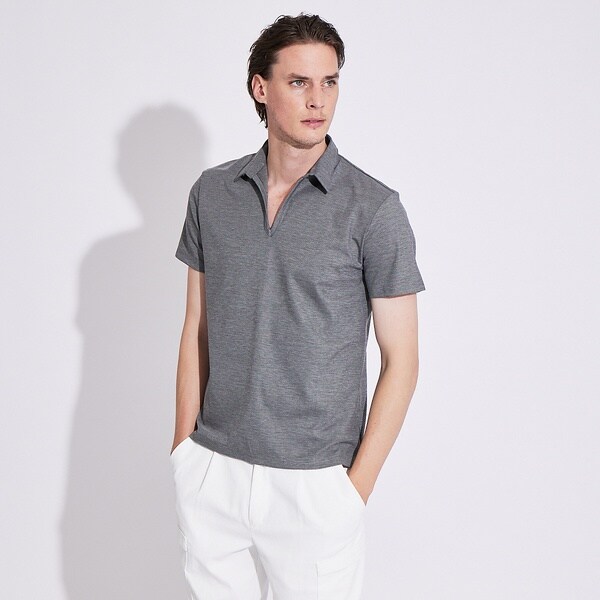 5351プール・オム（5351POUR LES HOMMES）/【BLANC】スキッパーポロシャツ 6,029円