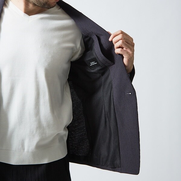 5351プール・オム（5351POUR LES HOMMES）/【セットアップ対応】ポリエステルレーヨン メッシュ ジャケット