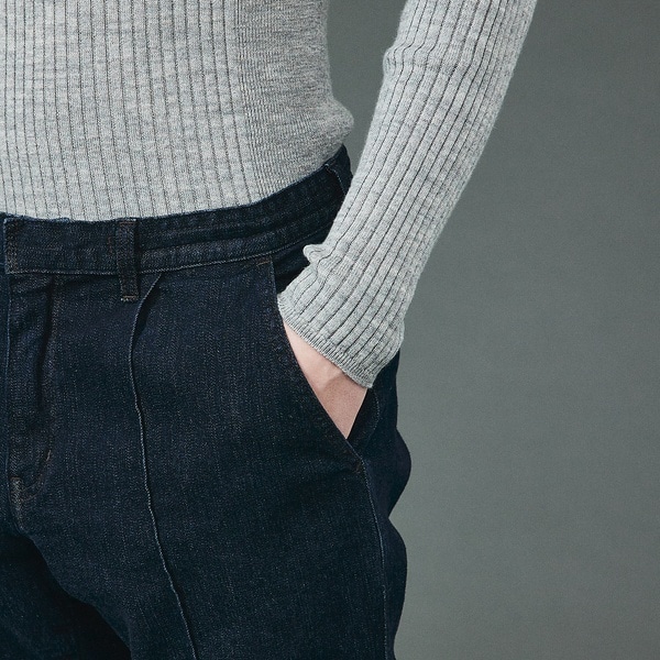 5351プール・オム（5351POUR LES HOMMES）/【セットアップ対応】タックテーパード スラックスデニム_10