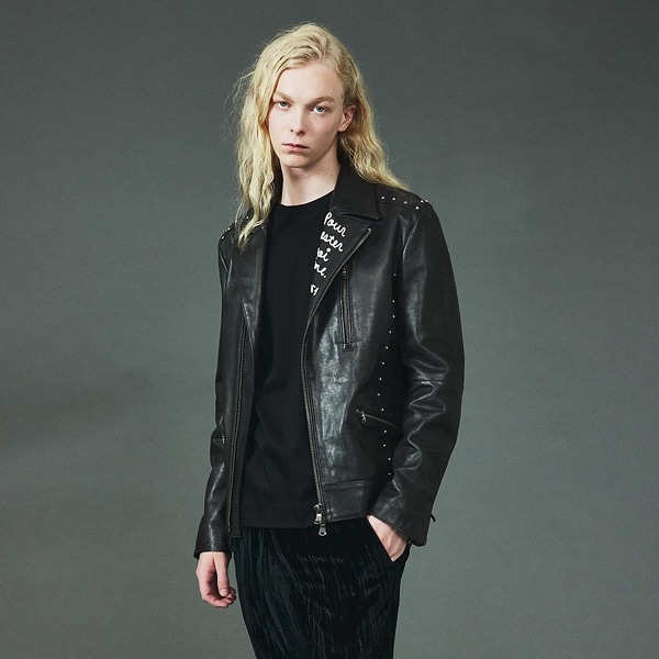 5351プール・オム（5351POUR LES HOMMES）/【40周年】スタッズカスタム セミダブル レザージャケット