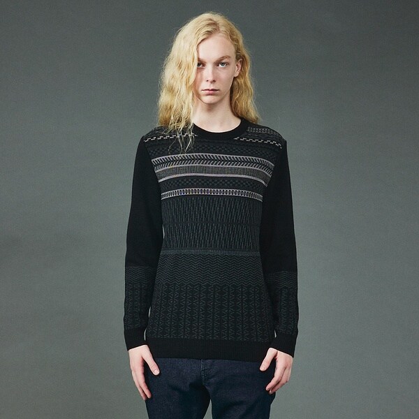 5351プール・オム（5351POUR LES HOMMES）/デジタルジャガード クルー