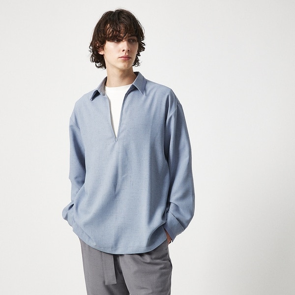 5351プール・オム（5351POUR LES HOMMES）/スキッパー プルオーバー 長袖シャツ_1