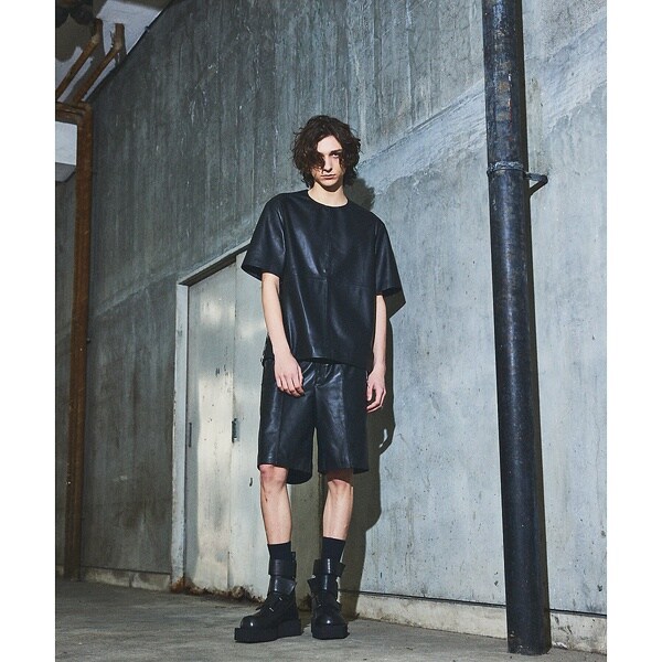 5351プール・オム（5351POUR LES HOMMES）/【セットアップ対応】レザー スラックス ショートパンツ_10