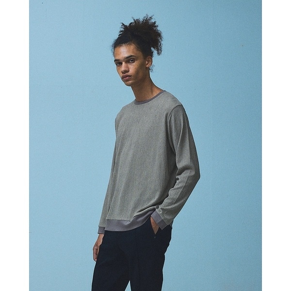 5351プール・オム（5351POUR LES HOMMES）/シャーリング ジャガード 長袖Tシャツ