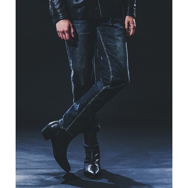 5351プール・オム（5351POUR LES HOMMES）/【25A/W】プリント テーパード デニム