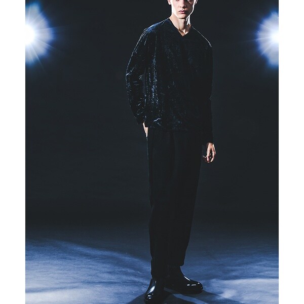 5351プール・オム（5351POUR LES HOMMES）/クラッシュベロア Vネック