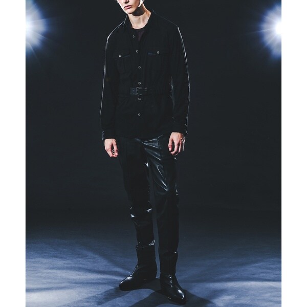 5351プール・オム（5351POUR LES HOMMES）/【セットアップ対応】レザー テーパード スラックスパンツ_1